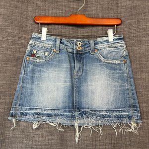Womens Miss Me distressed Denim Skirt Size Small